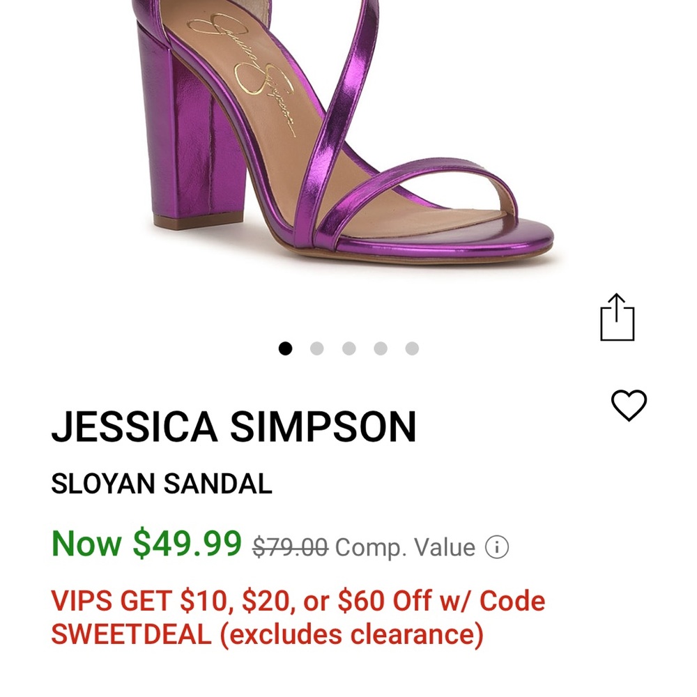 Adorable new never worn purple metallic Jessica Simpson heels - Picture 6 of 6